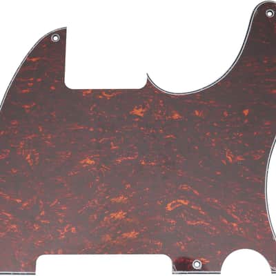 5 Holes PVC Guitar Pickguard for Fender US/Mexico Standard Esquire ESQ Tele TL Style, 4Ply Red Tortoise image 1