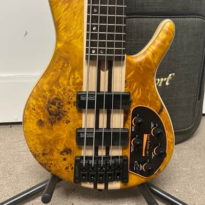 Cort Artisan Series A5 Plus SC 5 String Bass Guitar - Amber Open Pore image 2