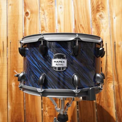 Mapex MyDentity Series - Blue Swirl Covered Finish 8 x 14" Maple Shell Snare Drum image 1