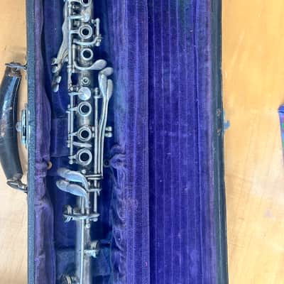 Vintage 1930s Pedler Metal Clarinet - US Military Marked - w/ Cundy-Bettoney Case image 9