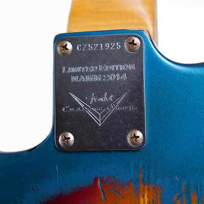 Fender CS NAMM '60 Strat Heavy Relic Lake Placid Blue 2014 Lake Placid Blue/3 Tone Sunburst image 11