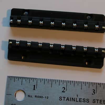 8 String Roller Nut & Bridge 3/8 String Spacing for parallel spacing image 1