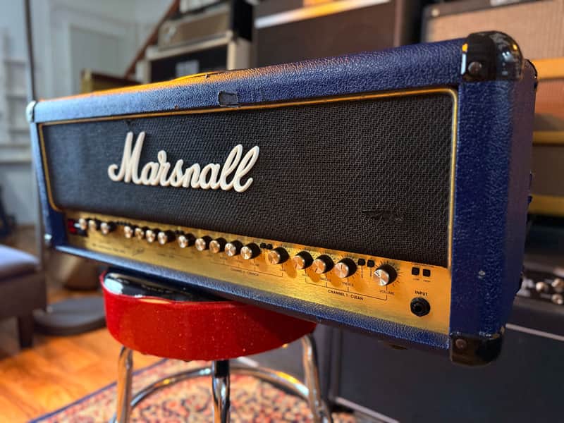 Marshall 6100 30th Anniversary Series 3-Channel 100-Watt Guitar Amp Head 1992 - 1997 - Blue Rare Edition image 1