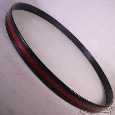 *Rogers 24"Red Glass Glitter Sparkle Inlay Bass Drum Wood Hoop/Rim 60s Holiday* image 1
