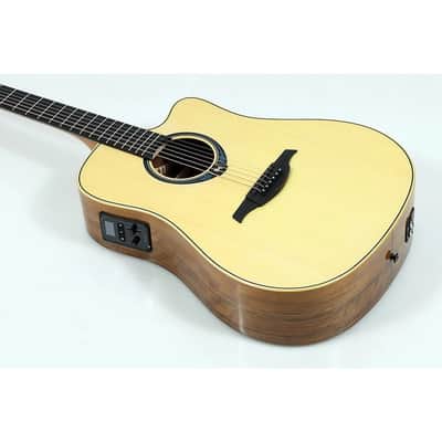 Lag Tramontane HyVibe THV20DCE Dreadnought Acoustic-Electric Smart Guitar - Natural image 3