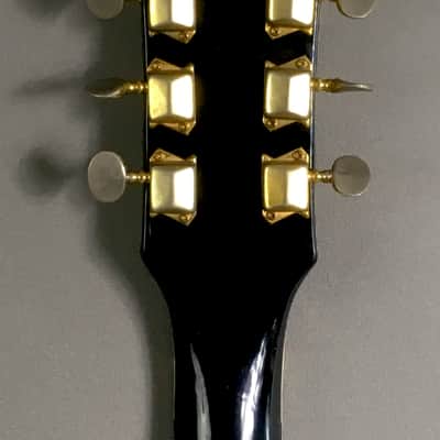 Vintage 1969 Matsumoku MIJ Aspen Single Cut Les Paul Piano Black LP Aged Gold HSC 7.1 lb image 9