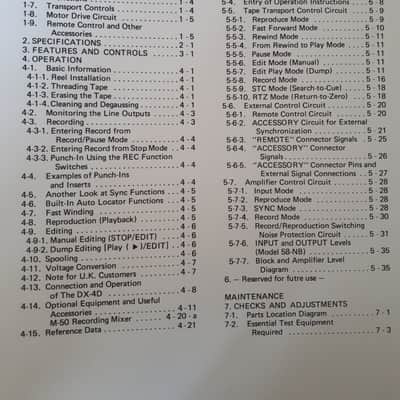 Tascam Operation/Maintenance Manual for Tascam 58 8-Track Recorder/Reproducer AND DX-2D/DX-4D DBX ma image 4