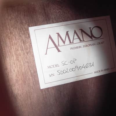Konzertgitarre Amano 5C-OP - Natur mit Soundport seitlich image 8