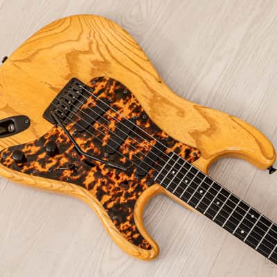 1992 PGM Moon ST-225B S-Style Superstrat Ash & Ebony w/ Lacquer Finish, Bartolini, Case & Tags image 9