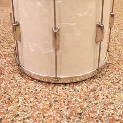 Slingerland 12X15" Snare Drum White Marine Pearl NOB Hardware Vintage 1950's image 7