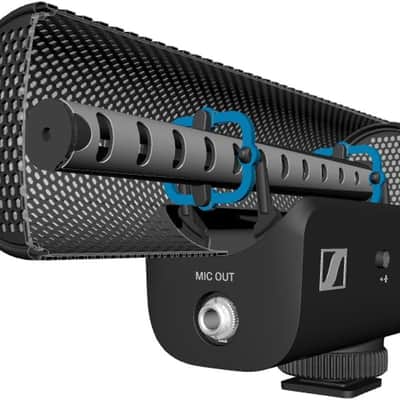 SENNHEISER Professional MKE 400 + Mobile Kit, Directional On-Camera Microphone with Smartphone Clamp & Manfrotto PIXI Mini Tripod, 509257, Auxiliary,Black image 18