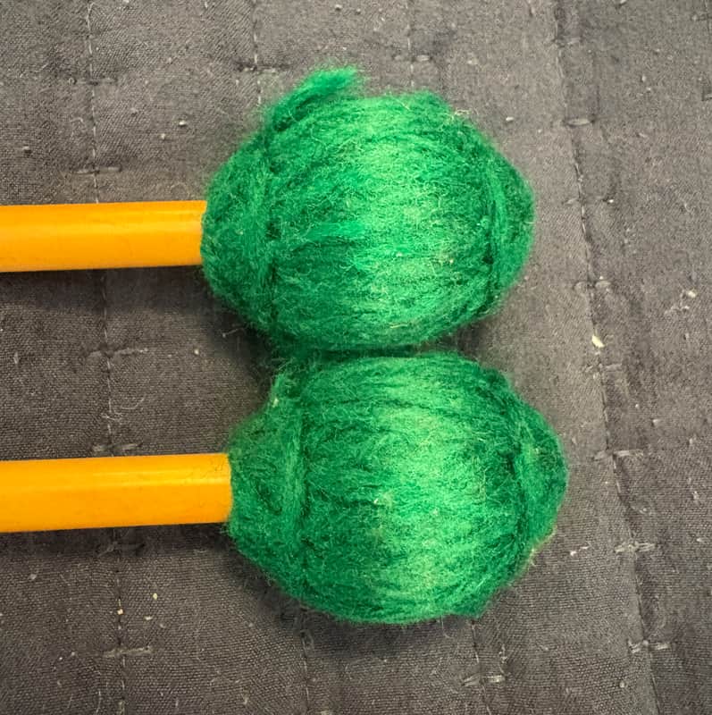Mike Balter (Discontinued) 12B Ensemble Marimba Mallets - Medium Hard 2010s - Green image 1
