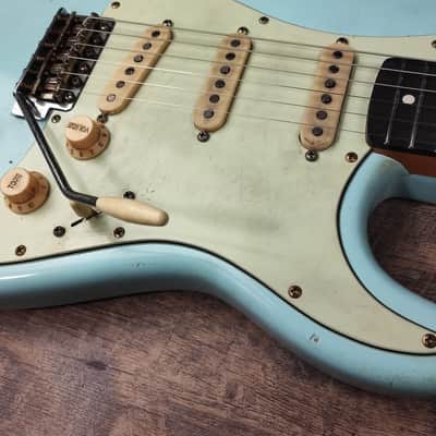 MyDream Partcaster Custom Built - Relic Sonic Blue JM Big Dipper image 4