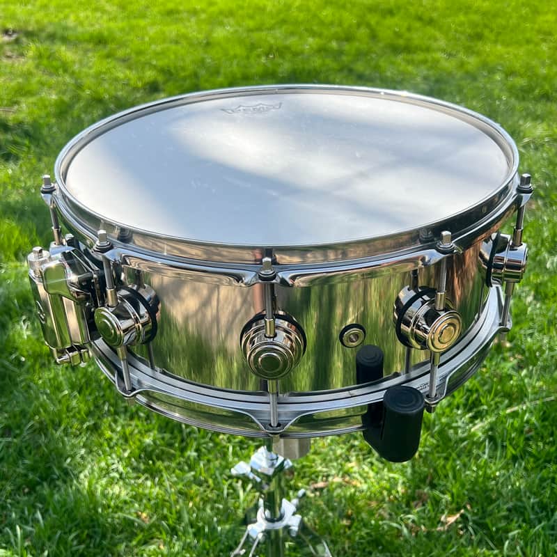 DW Collector's Series Stainless Steel 5.5x14" Snare Drum w/ Nickel Hardware image 1