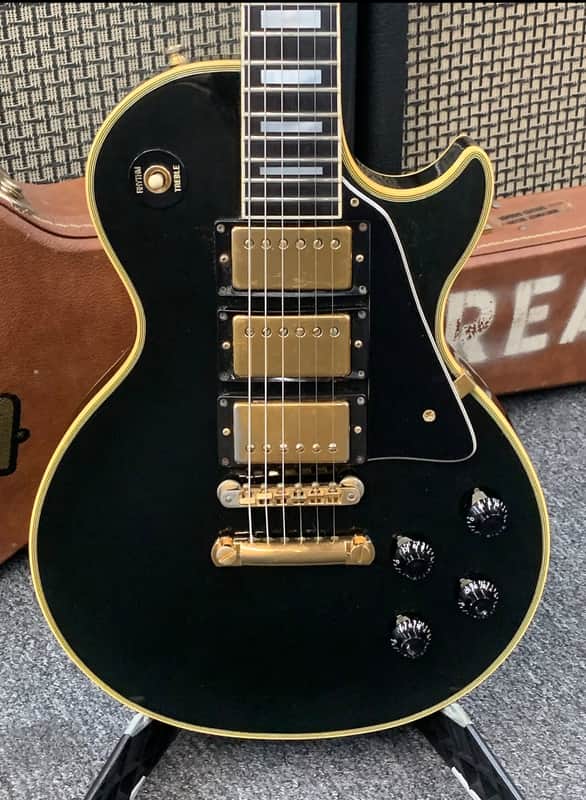 Gibson 35th Anniversary Les Paul Custom 1989 3 Pickup Owned By Mark Reale Black - Ebony image 1