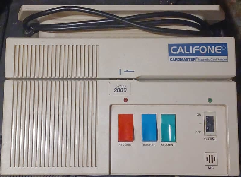 Califone  Cardmaster Magnetic Card Reader Series 2000 80s, 90s Off White image 1