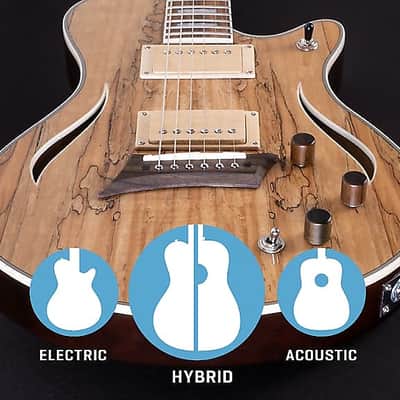 Michael Kelly MKHSSSPPYZ Hybrid Special Spalt Maple Top Mahogany Neck 6-String Electric Guitar image 7