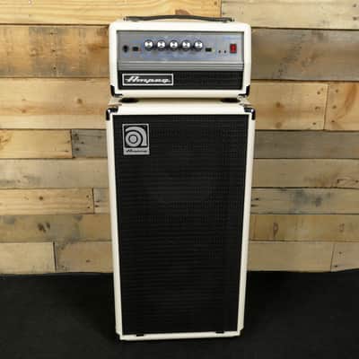 Ampeg Limited Edition SVT Micro VR 200W Bass Amp Head & SVT-210AV 2x10" Micro Bass Cabinet White "Excellent Condition" image 1