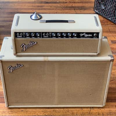 1963' USA made Fender Bandmaster transition era Blonde Tolex Head & Cabinet - AB763 circuit image 1