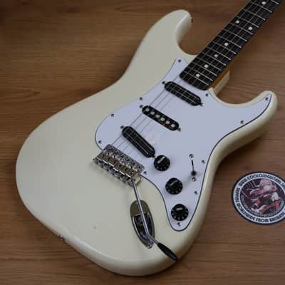 1983 Squier (by Fender Japan) "JV Series" SST-36 Scalloped Stratocaster (Vintage White) image 1