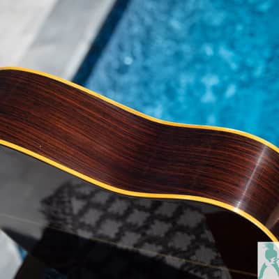 Classic Yamaha FG-401W 1970's Japanese Dreadnaught Acoustic with Hummingbird / Dove Swag! - Natural image 9