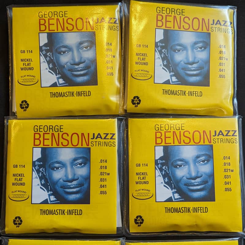 New Thomastik-Infeld George Benson GB 114 14-55 Nickel Flat Wound String Lot ( 6 Sets) imagen 1