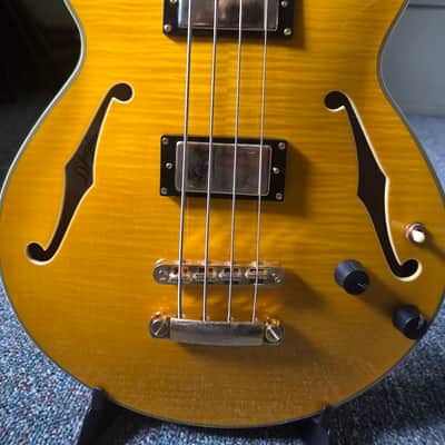 2015 D'ANGELICO EX-BASS - AMBER TIGER FLAME W/OHSC image 18