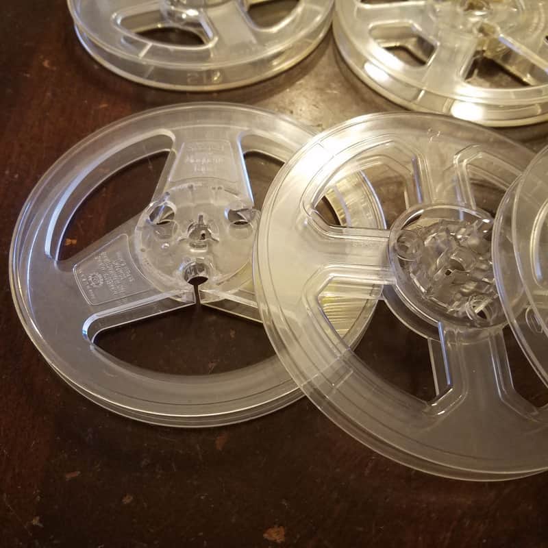 Scotch etc. Pair 3M Small 5" Tape Reel Take-up Supply R2R Empty USA Vintage Plastic Soundcraft 1/4" 1960s - Clear Or Grey image 1