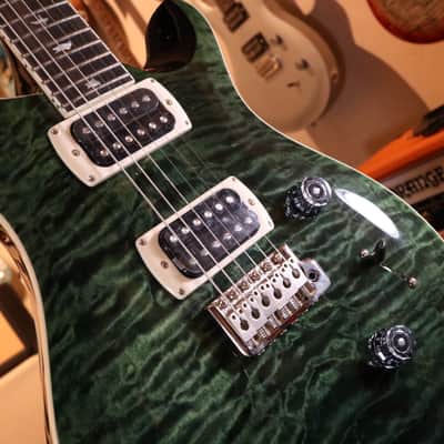 PRS SE Custom 24 Quilt Electric Guitar - Teal Black 1744 image 9