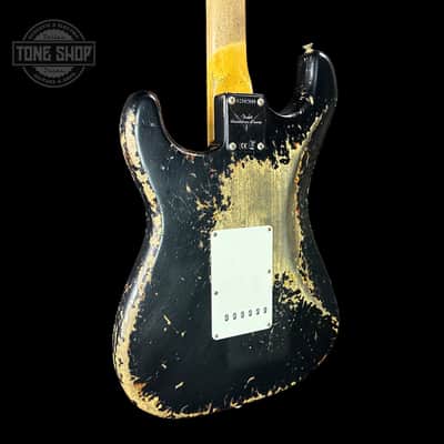 Fender Custom Shop Time Machine '63 Strat Super Heavy Relic Super Faded Aged Black Over 3 Color Sunburst w/case image 10