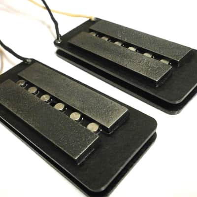 Jazzmaster HYBRID Pickup Set HOT Alnico 2 P90 / Humbucker Hand Wound Fender FAT by Q pickups image 4