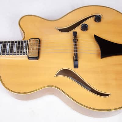2001 HOFNER Jazzica Custom Archtop Guitar, Blonde Flamed Maple, w/Original Hofner Floating PUP, Hofner Hardshell Case image 1