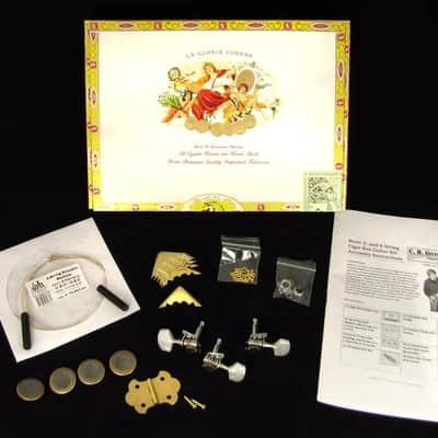 3-String Cigar Box Guitar Kit - Complete DIY Kit (Excludes Neck) image 1