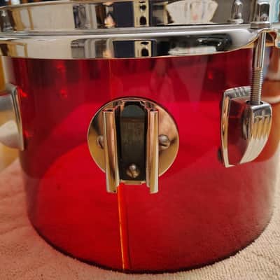 Ludwig Vistalite 10"(Diameter)x6.5" (Depth) Concert Tom 1970's - Red Acrylic image 6