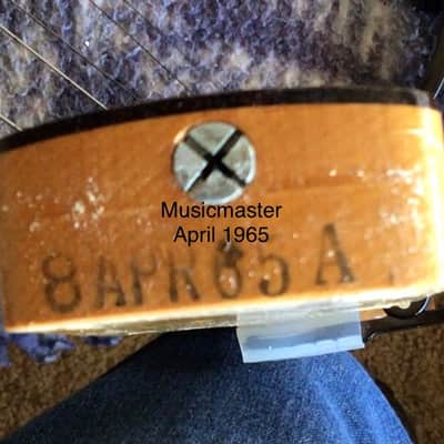 Fender Musicmaster II 1965 - Olympic White (With age related yellowing) image 9