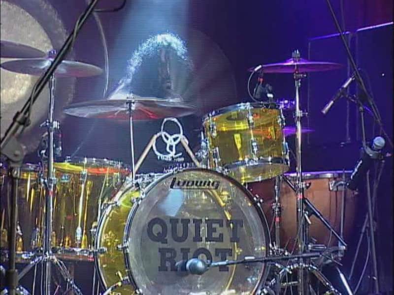 Quiet Riot-Frankie Banali's Original 1970s Ludwig "Bonham" Yellow Vistalite Kit 14/16/18/26, Authenticated image 1