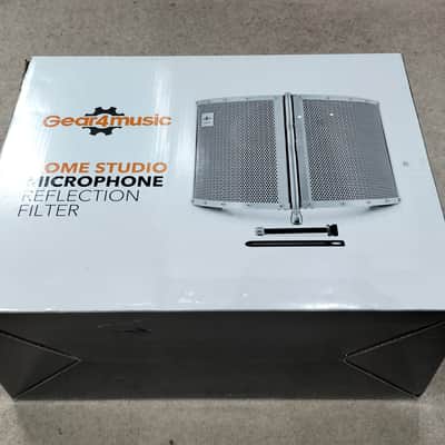Gear4music Home Studio Microphone Reflection Filter 2020 - Silver image 2