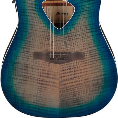 Ibanez ALT50FA Altstar Parlor Acoustic-Electric Guitar, Flamed Basswood Top, Blue Doom Burst image 1
