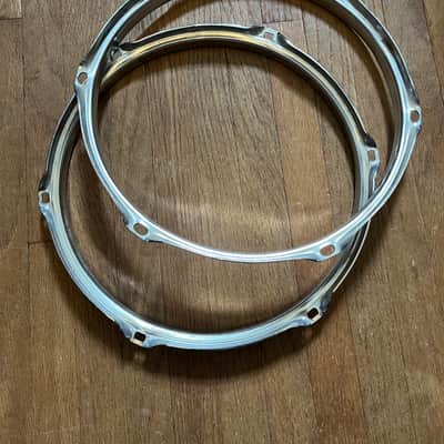 Unknown or Ludwig triple-flange 10” hoops Late 20th century / unknown - Chrome image 3