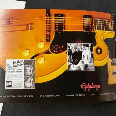 Epiphone Manual & Poster 2000s Flying V Les Paul Firebird Bass Explorer Riviera image 14