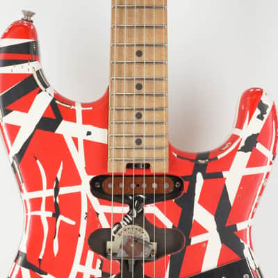 EVH Striped Series Frankenstein Relic Red with Black Stripes image 4