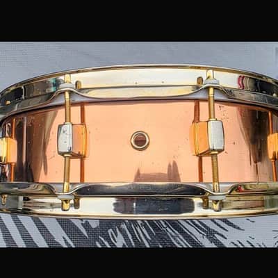 Pearl MS1440 14x4" Marvin "Smitty" Smith Signature Copper Snare Drum with Gold Hardware 2000s - Copper image 7
