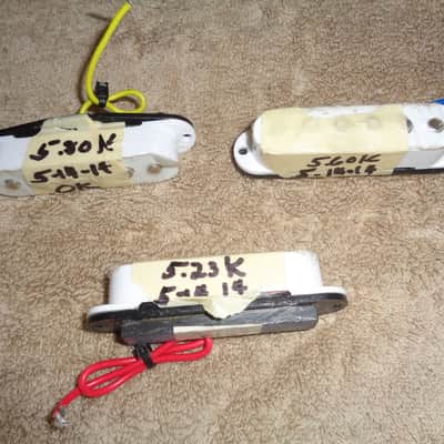 used Generic Set of 3 Single Coil Strat guitar pickups image 1