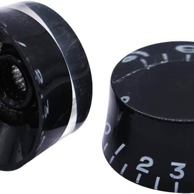 4pcs Black Guitar Knobs Electric Bass Top Hat Knobs Speed Volume Tone AMP Effect Pedal Control Knobs imagen 3