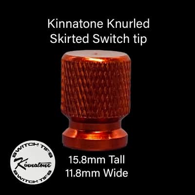 Kinnatone Orange Skirted Knurled 3 or 5 way Blade style Switch Tip Knob For Strat or Tele Charvel,Jackson,PRS, Ibanez and more image 4
