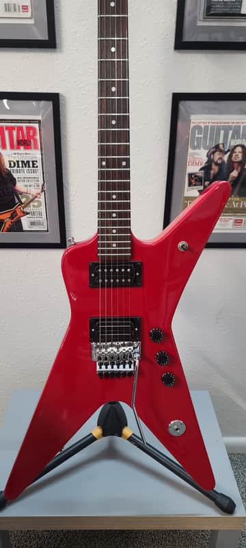 Washburn Dime 332 FLOYD ROSE TM conversion, B Law L500xl, Grovers, cust paint!2005 - Red image 1