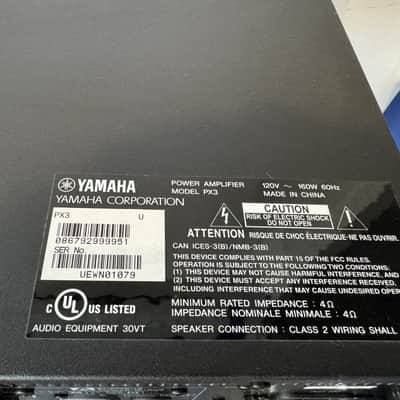 Yamaha PX3 Dual-channel 500-Watt Power Amplifier 2010s - Black image 3