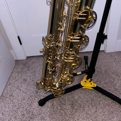 Mendini by Cecilio Semi-Pro Baritone Saxophone 2023 - Gold Lacquer image 6