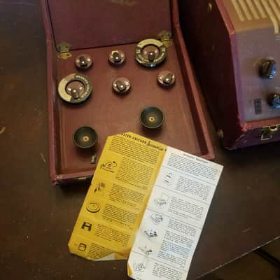 Webster-Chicago Wire Recorder all original 6SN7 6V6 tube amp AlNiCo tiny driver mono 288-1R  1950s - red-brown tolex image 9