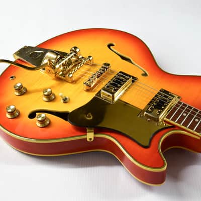 Eastwood Savannah DLX 2000s - Orange Burst Flame Maple image 4